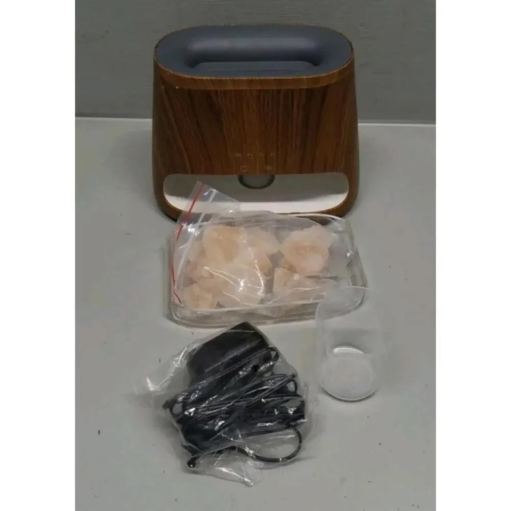 2-in-1 Ultrasonic Essential Oil Diffuser & Himalayan Salt Lamp, Aromatherapy ...